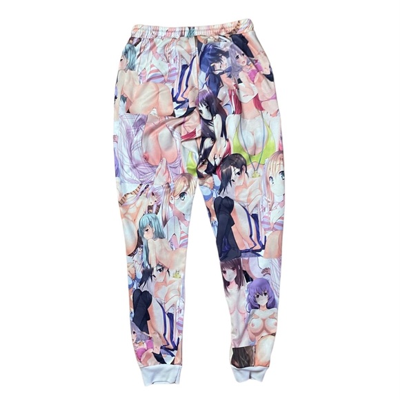 O-Mighty Hella Hentai Trackiez Sweats Joggers XS S Anime Manga - Picture 3 of 13